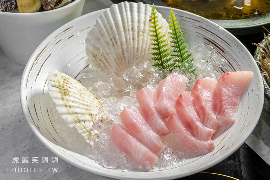 肉癮食鍋高雄火鍋推薦個人鍋物鯛魚切片80元 虎麗笑嗨嗨