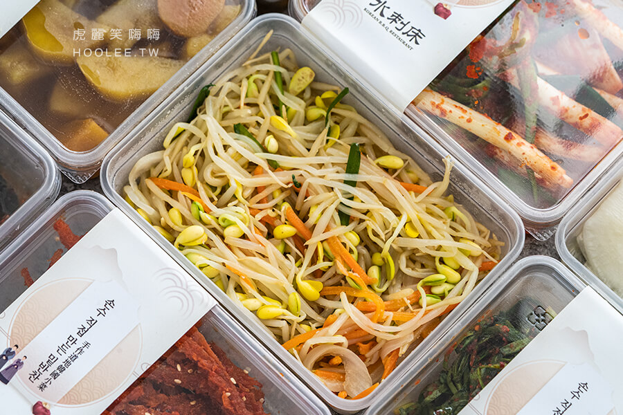 水刺床韓式小菜 高雄韓式料理推薦 韓國人手作泡菜 涼拌黃豆芽 180元